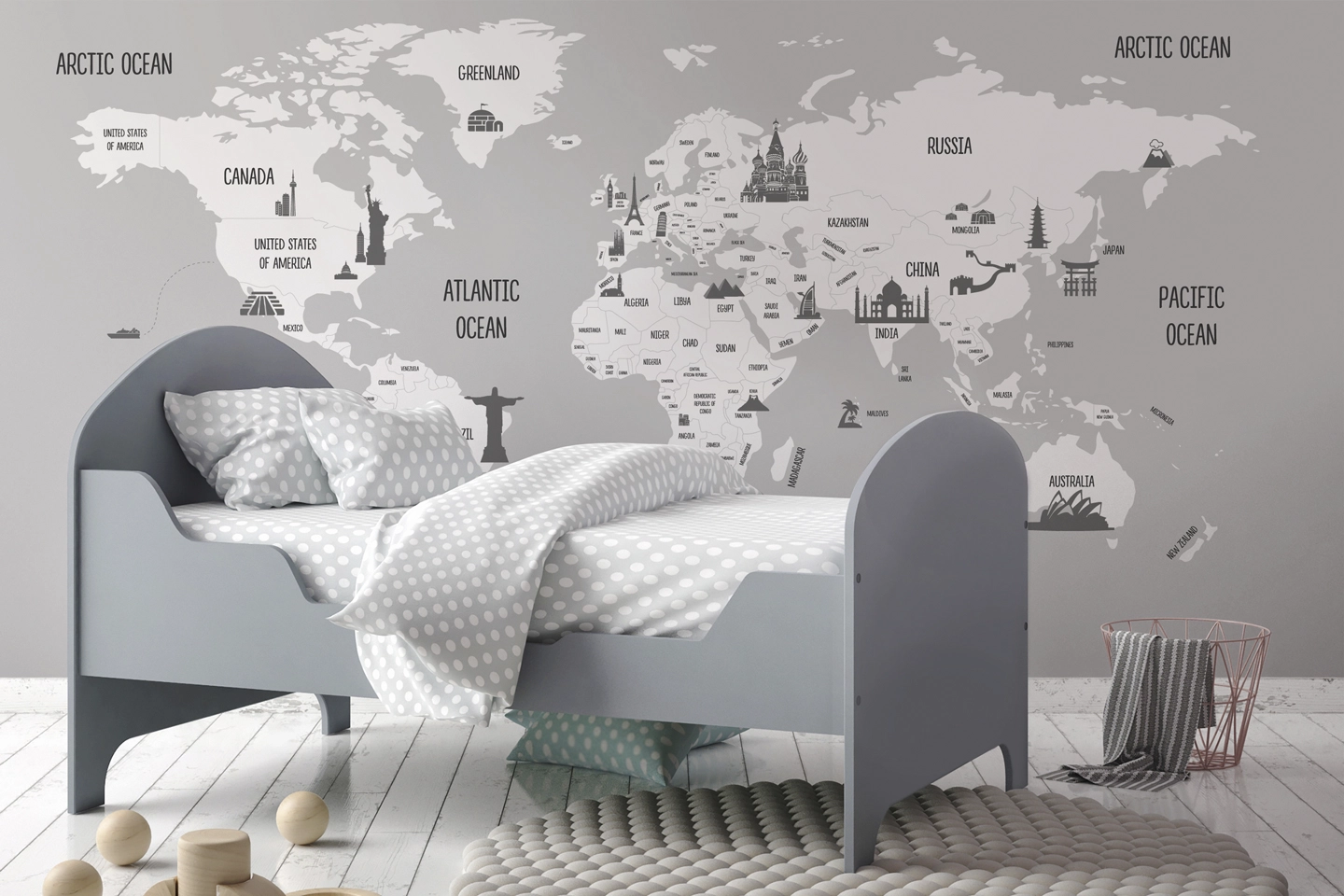 world-map-mural-grey-bedroom-kids-toys