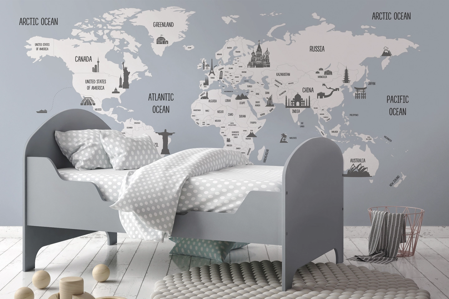 world-map-children-bedroom-bed-interior-design-mural-wallpaper